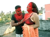 Lucky 18yrs Tamil boy hardcore sex with two Milf Bhabhi!! Best amateur threesome sex